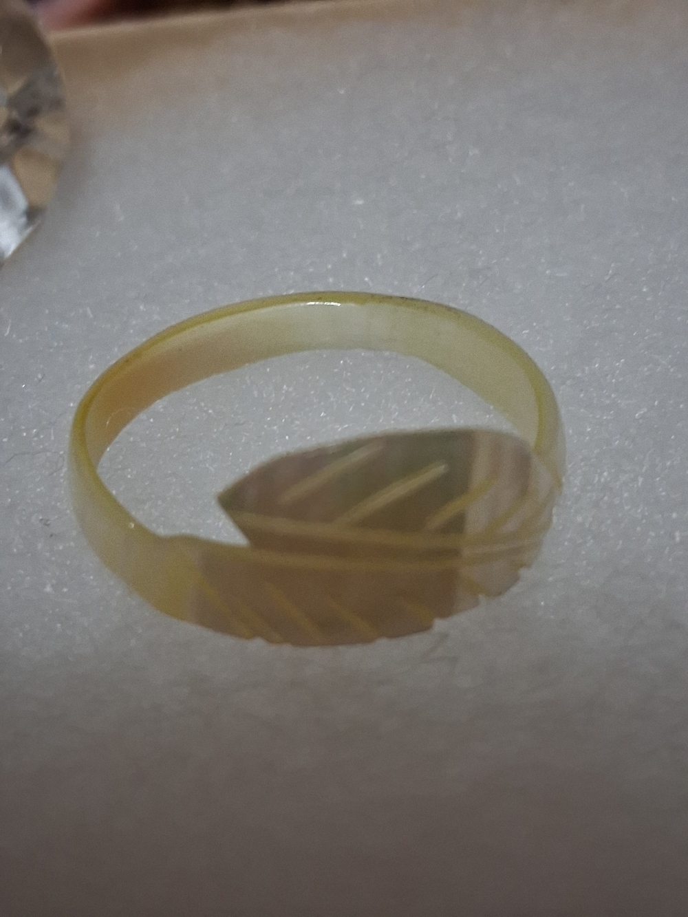 Yellow Leaf Design Women’s Ring